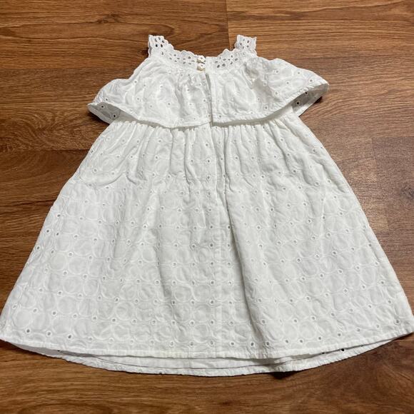 Juicy Couture White Lace Eyelet Dress Little Girls Size 3 Layered Ruffles - Picture 7 of 8